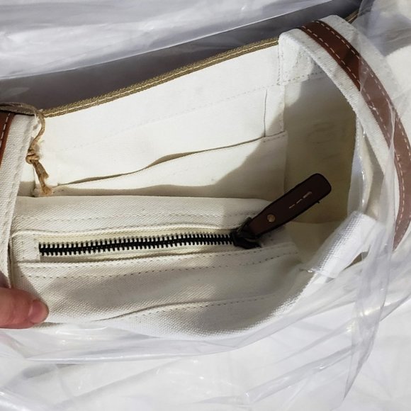 NWT Le Papillon Canvas Tote Bag, French Postcard - Picture 4 of 7